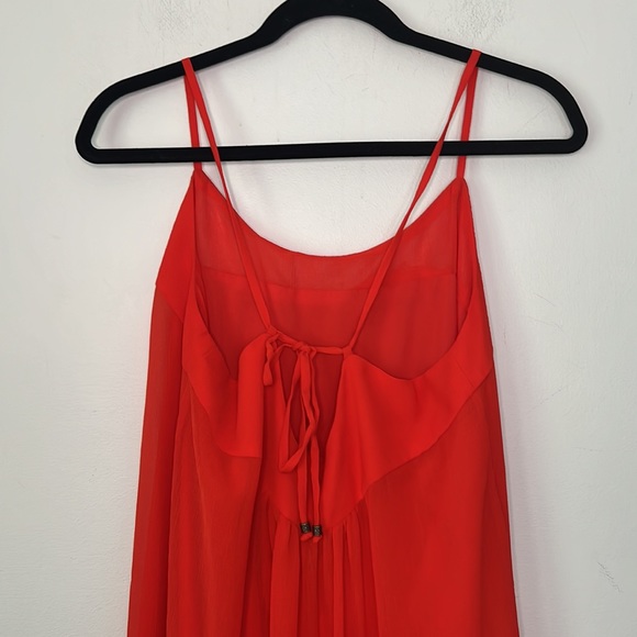 Clover and Sloane Orange bohemian tiered flowy Maxi Dress - Picture 7 of 7